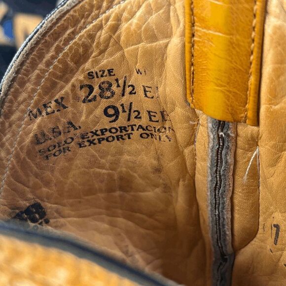 Vintage Villano Ostrich Boots Mens Size 9.5 EE Very Good Condition - Picture 11 of 11